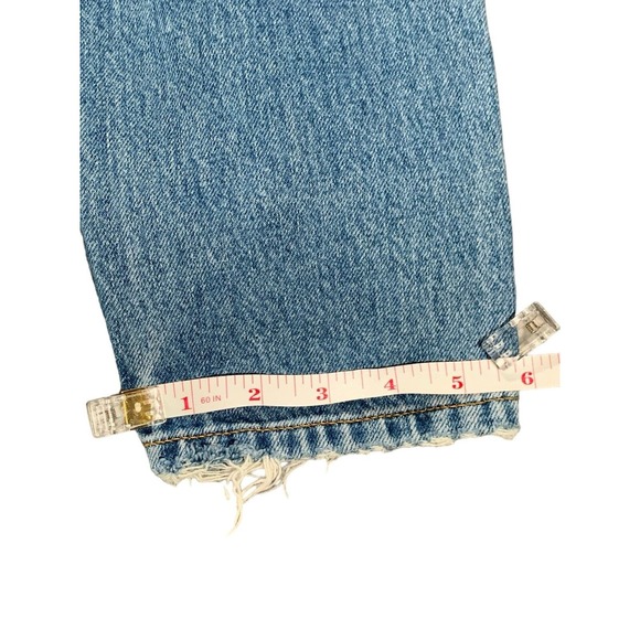 Boyish By Her Women Light Blue Mid Rise Billy Distressed Straight Jeans Size 27 - Picture 8 of 13